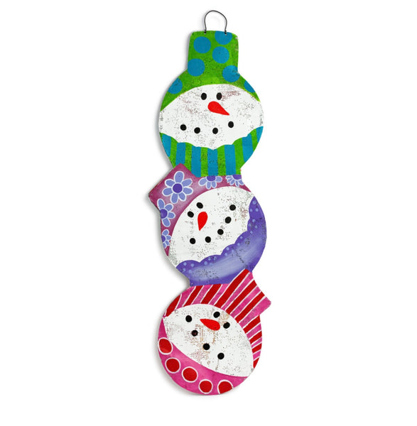 Reversible Snowmen & Ornaments Door Hanger