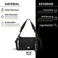 Sherpani Skye | Convertible Shoulder Bag Raven