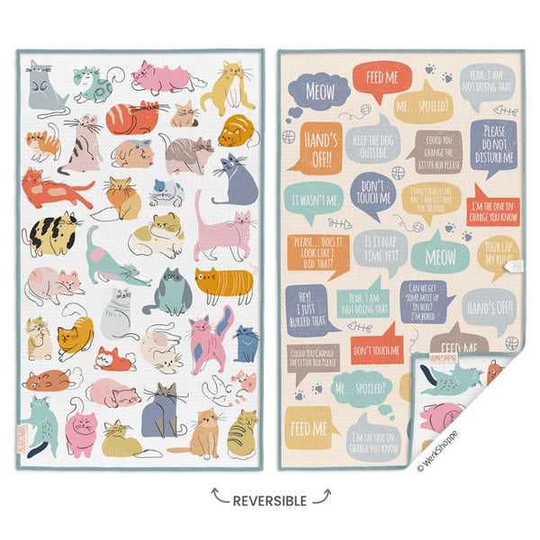 WerkShoppe If Cats Could Talk Microfiber Kitchen Towel