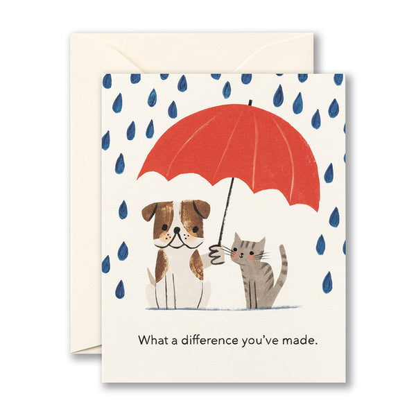 WHAT A DIFFERENCE YOU’VE MADE. - Thank You Card