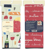 Wine & Cheese Please Microfiber Kitchen Towel