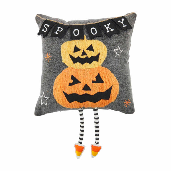 Spooky Pumpkin Dangle Leg Pillow